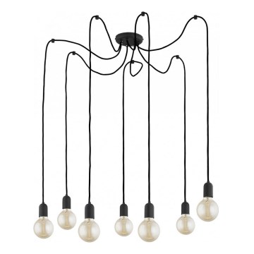 Candeeiro suspenso QUALLE 7xE27/60W/230V aranha