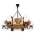 Candeeiro suspenso QUEEN 6xE14/40W/230V faia - FSC certificado