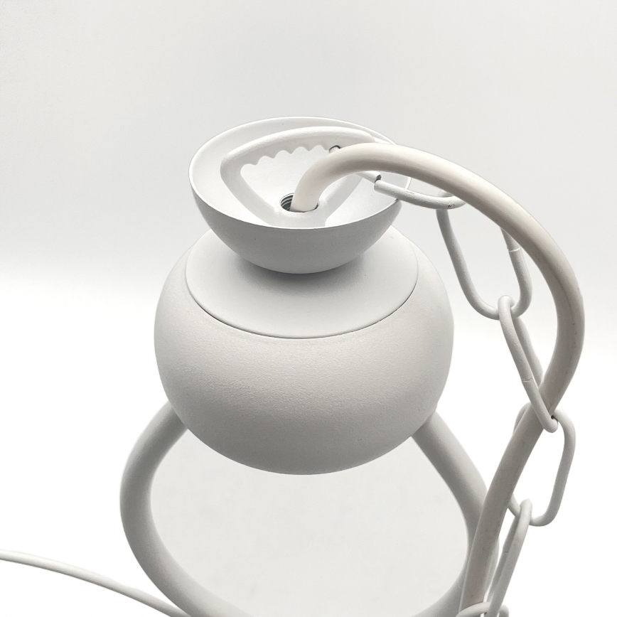 Candeeiro suspenso RETRO 2xE27/60W/230V branco mate