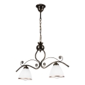 Candeeiro suspenso RETRO 2xE27/60W/230V bronze/pátina