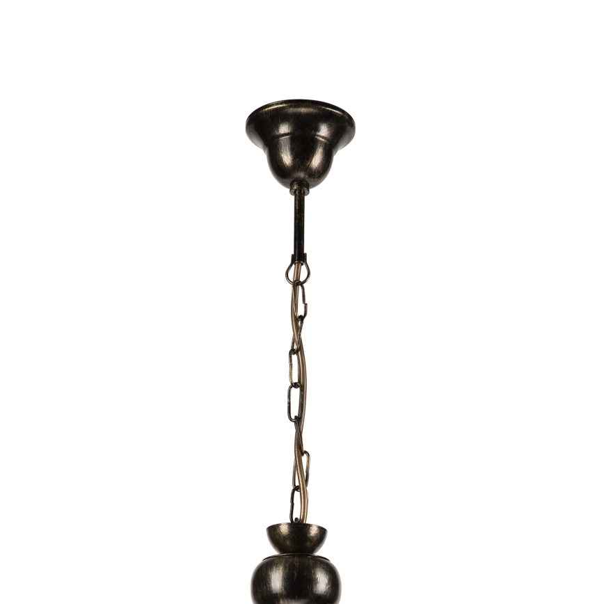 Candeeiro suspenso RETRO 2xE27/60W/230V bronze/pátina