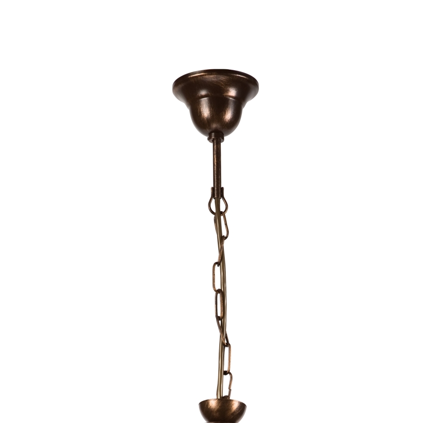 Candeeiro suspenso RETRO 2xE27/60W/230V cobre/pátina