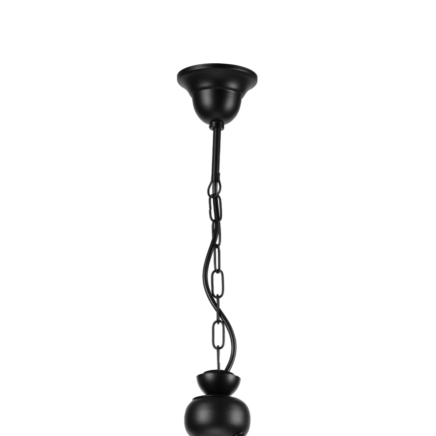 Candeeiro suspenso RETRO 2xE27/60W/230V mate preto