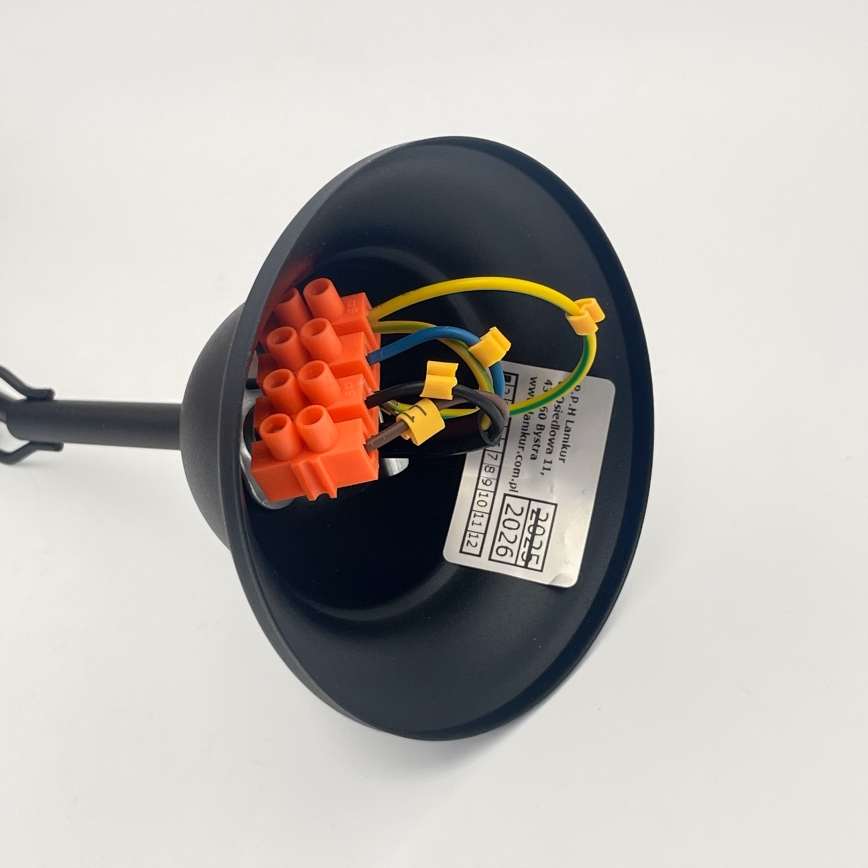 Candeeiro suspenso RETRO 2xE27/60W/230V mate preto