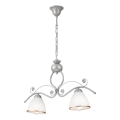 Candeeiro suspenso RETRO 2xE27/60W/230V prateado