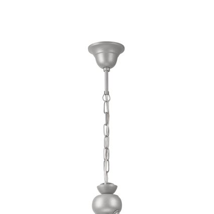 Candeeiro suspenso RETRO 2xE27/60W/230V prateado