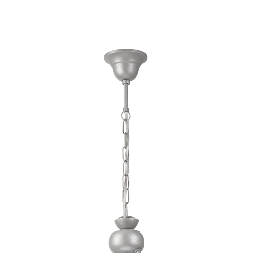 Candeeiro suspenso RETRO 2xE27/60W/230V prateado