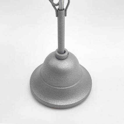 Candeeiro suspenso RETRO 2xE27/60W/230V prateado