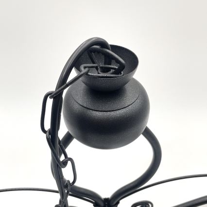 Candeeiro suspenso RETRO 2xE27/60W/230V preto