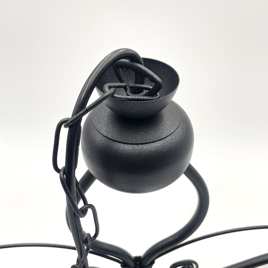Candeeiro suspenso RETRO 2xE27/60W/230V preto