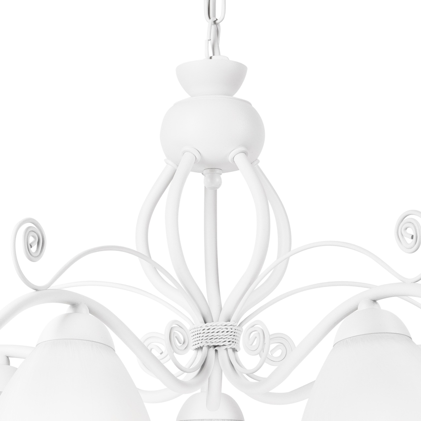 Candeeiro suspenso RETRO II 5xE27/60W/230V branco