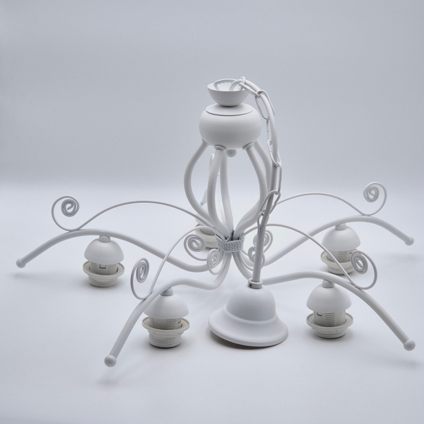 Candeeiro suspenso RETRO II 5xE27/60W/230V branco