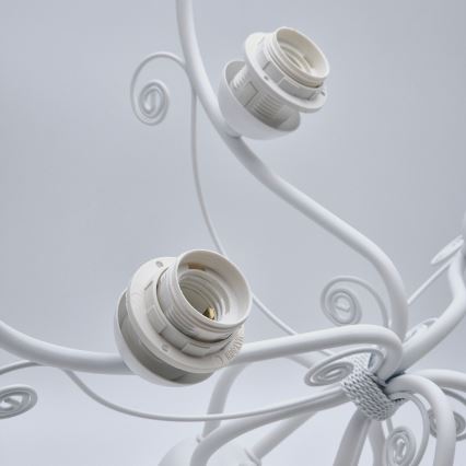 Candeeiro suspenso RETRO II 5xE27/60W/230V branco