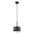 Candeeiro suspenso RIF LUX 1xGX53/12W/230V diâmetro 15 cm preto/cromado brilhante