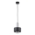 Candeeiro suspenso RIF LUX 1xGX53/12W/230V diâmetro 15 cm preto/cromado brilhante