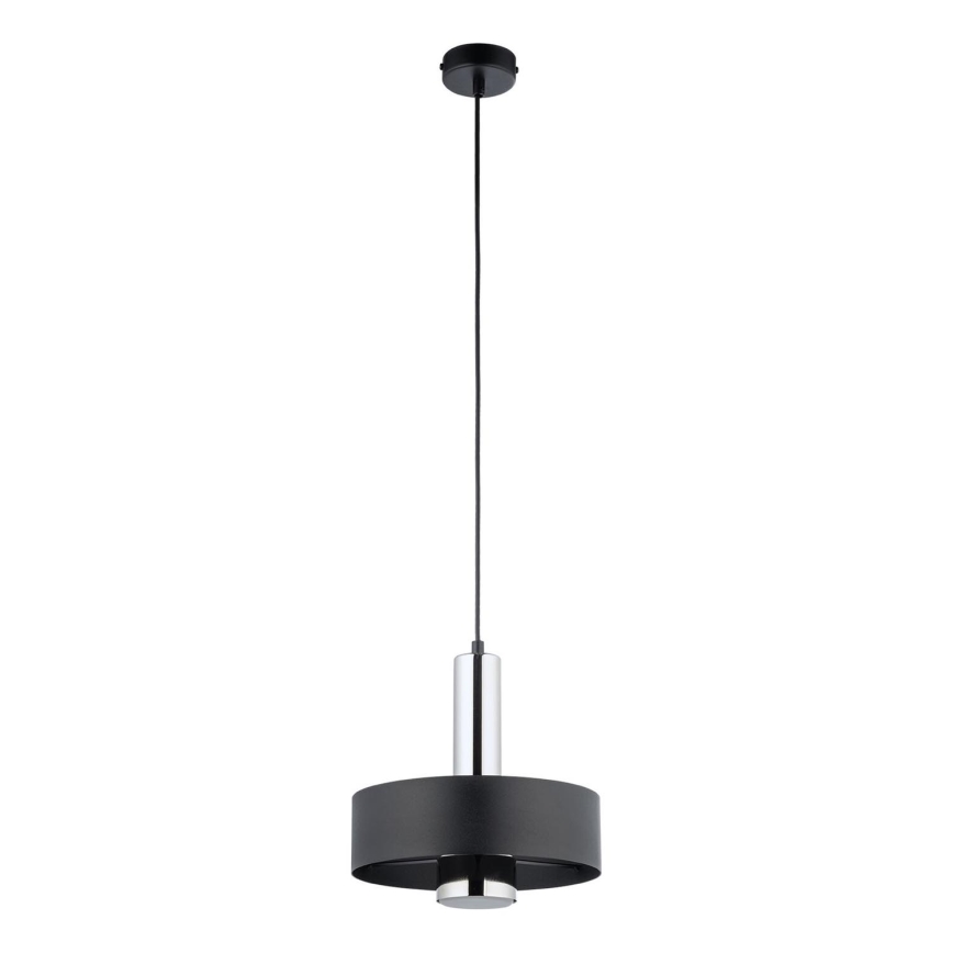 Candeeiro suspenso RIF LUX 1xGX53/12W/230V diâmetro 25 cm preto/cromado brilhante