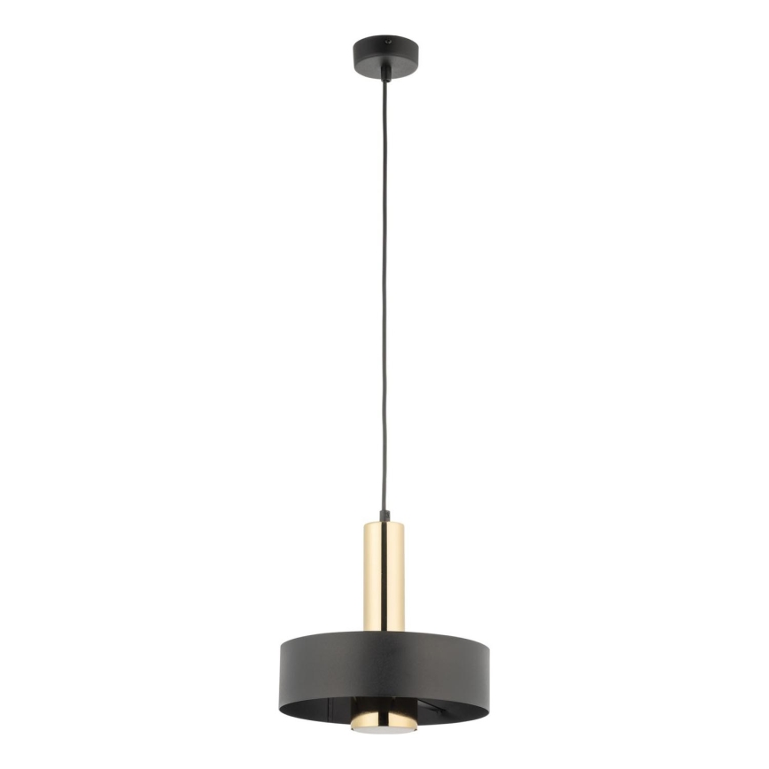 Candeeiro suspenso RIF LUX 1xGX53/12W/230V diâmetro 25 cm preto/dourado