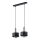Candeeiro suspenso RIF LUX 2xGX53/12W/230V preto/cromado brilhante