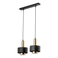 Candeeiro suspenso RIF LUX 2xGX53/12W/230V preto/dourado