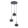 Candeeiro suspenso RIF LUX 3xGX53/12W/230V diâmetro 38 cm preto/cromado brilhante