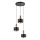 Candeeiro suspenso RIF LUX 3xGX53/12W/230V diâmetro 38 cm preto/dourado
