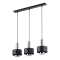 Candeeiro suspenso RIF LUX 3xGX53/12W/230V preto/cromado brilhante