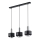 Candeeiro suspenso RIF LUX 3xGX53/12W/230V preto/cromado brilhante