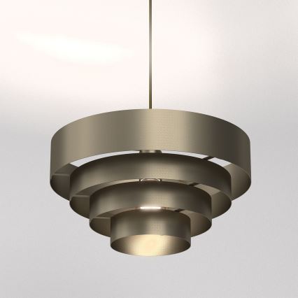 Candeeiro suspenso RINGS 1xE27/15W/230V latão