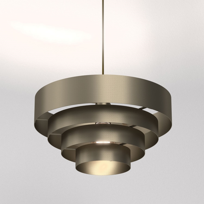 Candeeiro suspenso RINGS 1xE27/15W/230V latão