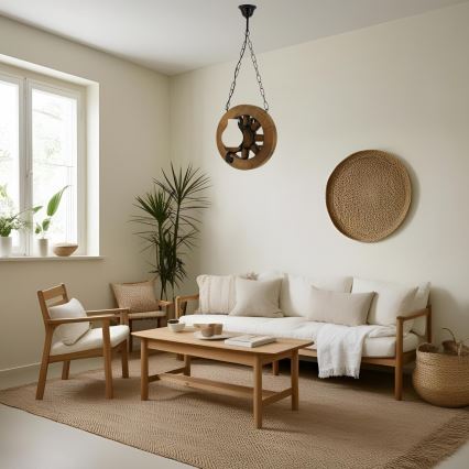 Candeeiro suspenso ROATA 2xE14/40W/230V faia - FSC certificado