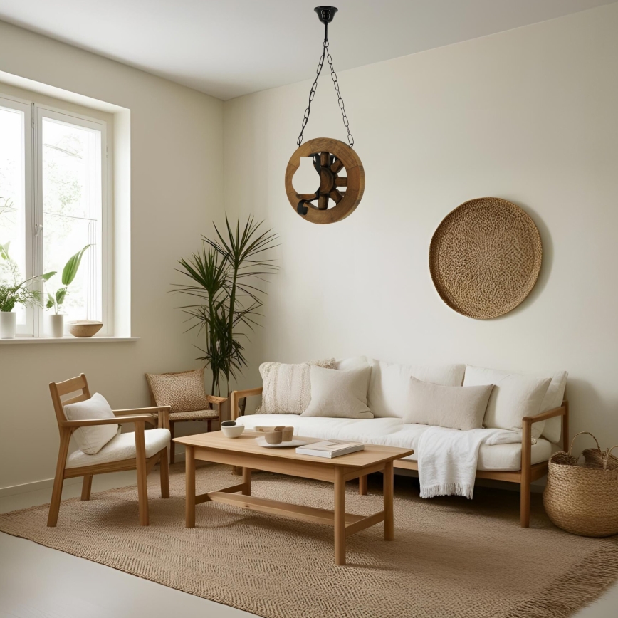 Candeeiro suspenso ROATA 2xE14/40W/230V faia - FSC certificado