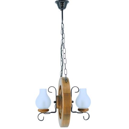 Candeeiro suspenso ROATA 2xE14/40W/230V faia - FSC certificado