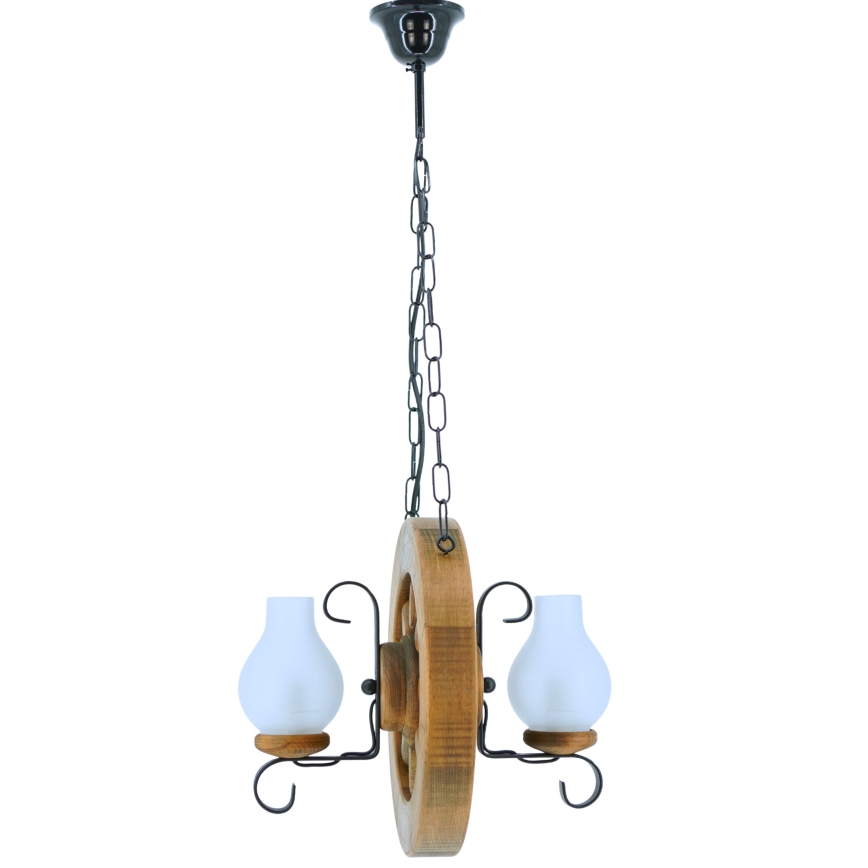 Candeeiro suspenso ROATA 2xE14/40W/230V faia - FSC certificado