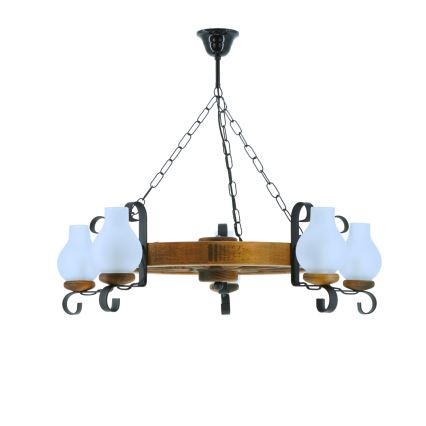 Candeeiro suspenso ROATA 5xE14/40W/230V diâmetro 70 cm faia - FSC certificado