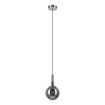 Candeeiro suspenso ROLLO 1xE14/5W/230V cromado mate/fumado