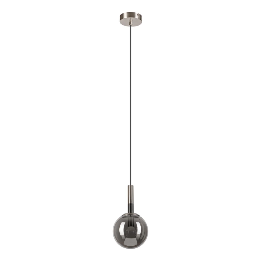 Candeeiro suspenso ROLLO 1xE14/5W/230V cromado mate/fumado