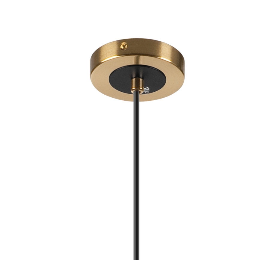 Candeeiro suspenso ROLLO 1xG9/5W/230V dourado/fumado bege