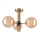 Candeeiro suspenso ROLLO 3xG9/5W/230V dourado/fumado bege
