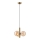 Candeeiro suspenso ROLLO 3xG9/5W/230V dourado/fumado bege