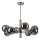 Candeeiro suspenso ROLLO 8xE14/5W/230V cromado mate/fumado