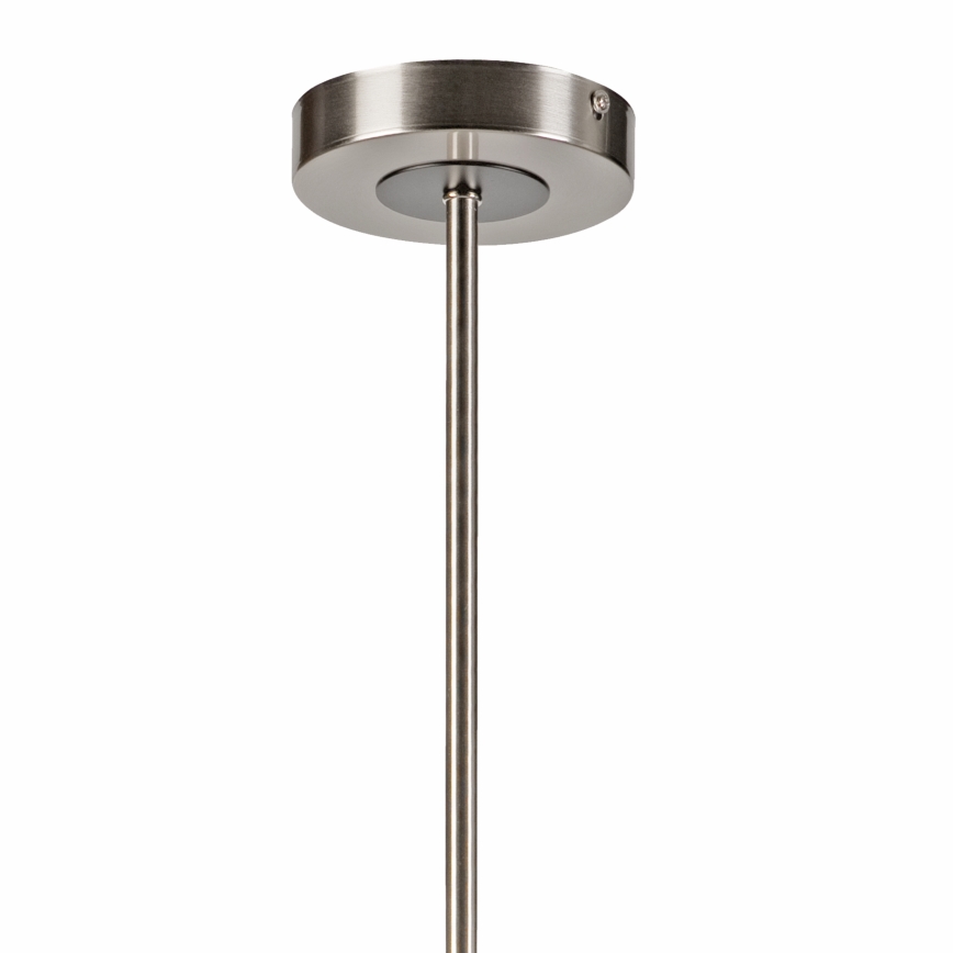 Candeeiro suspenso ROLLO 8xE14/5W/230V cromado mate/fumado