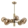 Candeeiro suspenso ROLLO 8xE14/5W/230V dourado/fumado bege