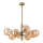 Candeeiro suspenso ROLLO 8xG9/5W/230V dourado/fumado bege