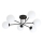 Candeeiro suspenso ROMA 6xE14/10W/230V preto/branco