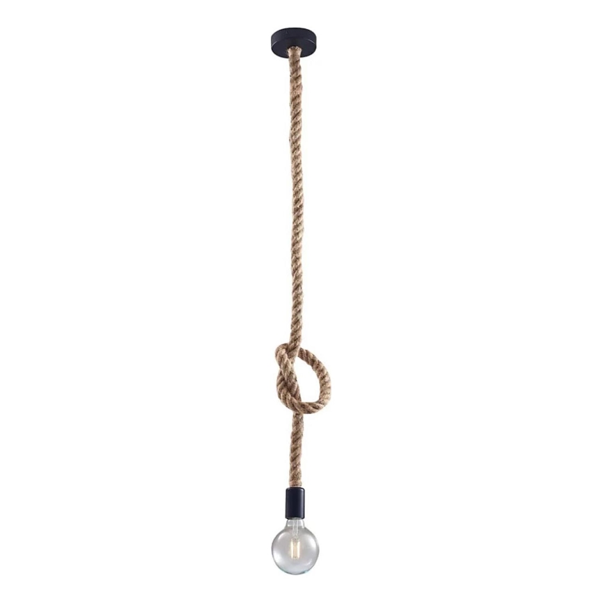 Candeeiro suspenso ROPE 1xE27/12W/230V