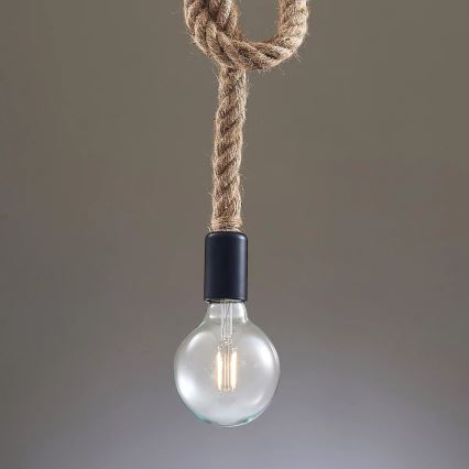 Candeeiro suspenso ROPE 1xE27/12W/230V