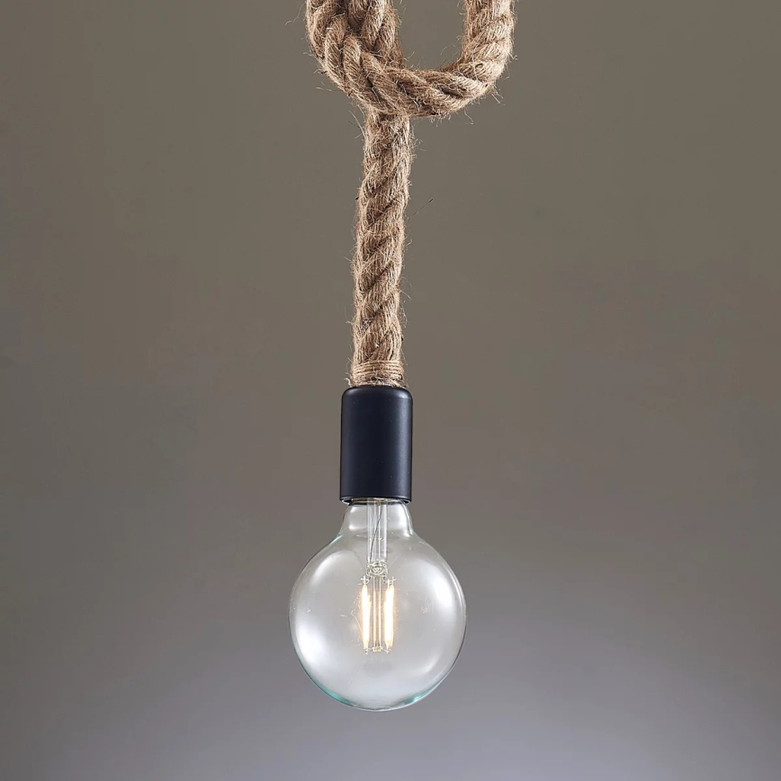 Candeeiro suspenso ROPE 1xE27/12W/230V