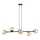 Candeeiro suspenso ROSSI 6xE14/10W/230V preto/bege