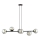 Candeeiro suspenso ROSSI 6xE14/10W/230V preto/cinzento