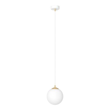 Candeeiro suspenso ROYAL 1xE14/10W/230V diâmetro 14 cm branco